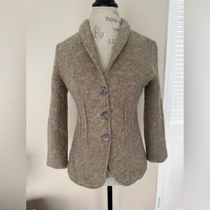Chic Taupe Wool Blazer